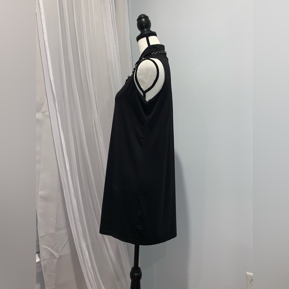 Boutique black sleeveless turtleneck dress size large - Picture 5 of 7